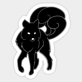 Black Fox Sticker